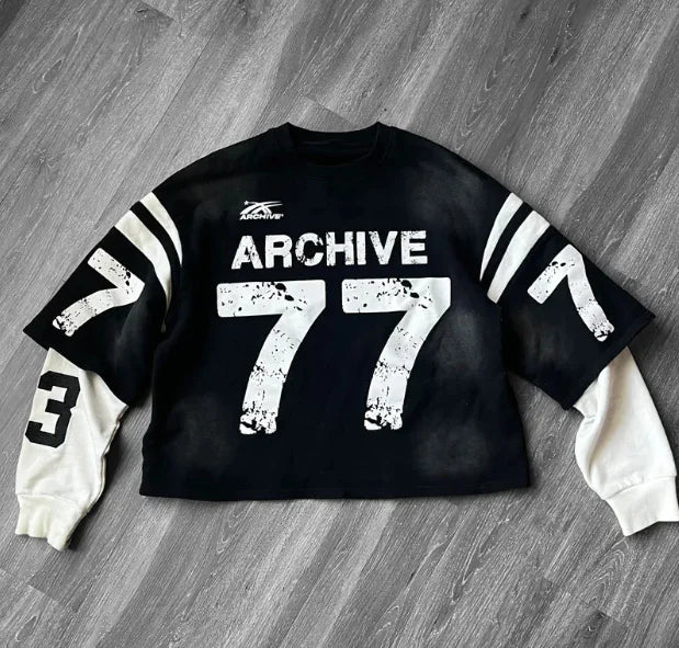 Digital Printing L Hooded Pocket Pullover Sweater