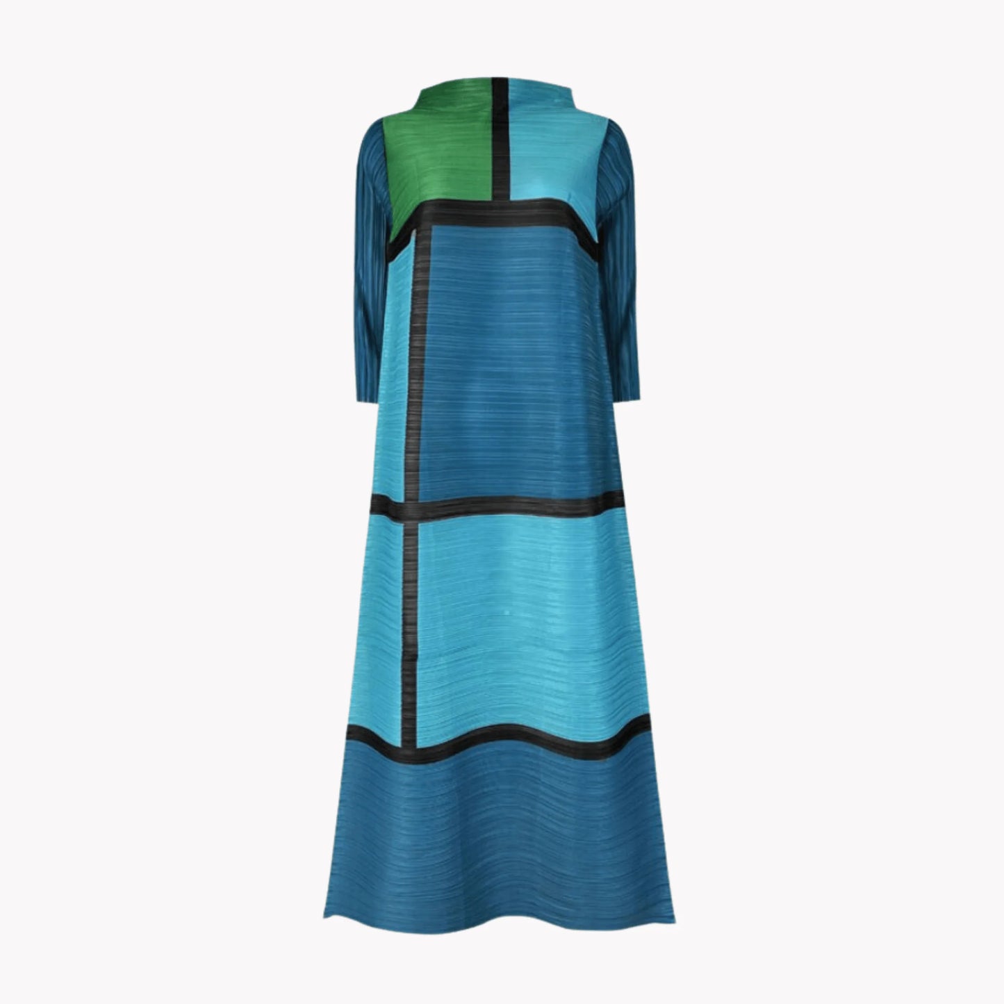 Colorblock Pleated Dress