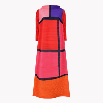 Colorblock Pleated Dress