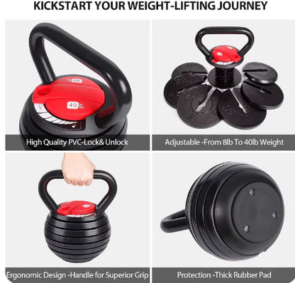 Adjustable Kettlebell Weights Set