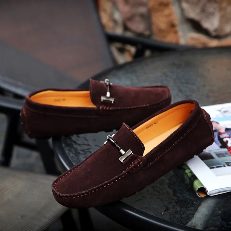 Step Up Your Style with Luxurious Real Cowhide Suede Men's Shoes!