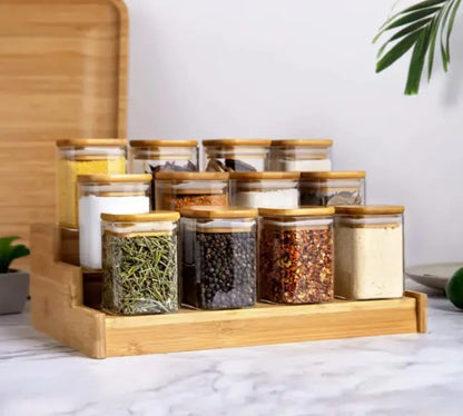 Glass Spice Jar Set