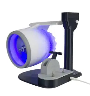 Turbofan Jet Engine Model with Red Light & Atomization