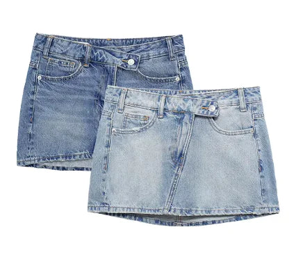 Summer 2024 Women's High-Waist Denim Mini Skirt