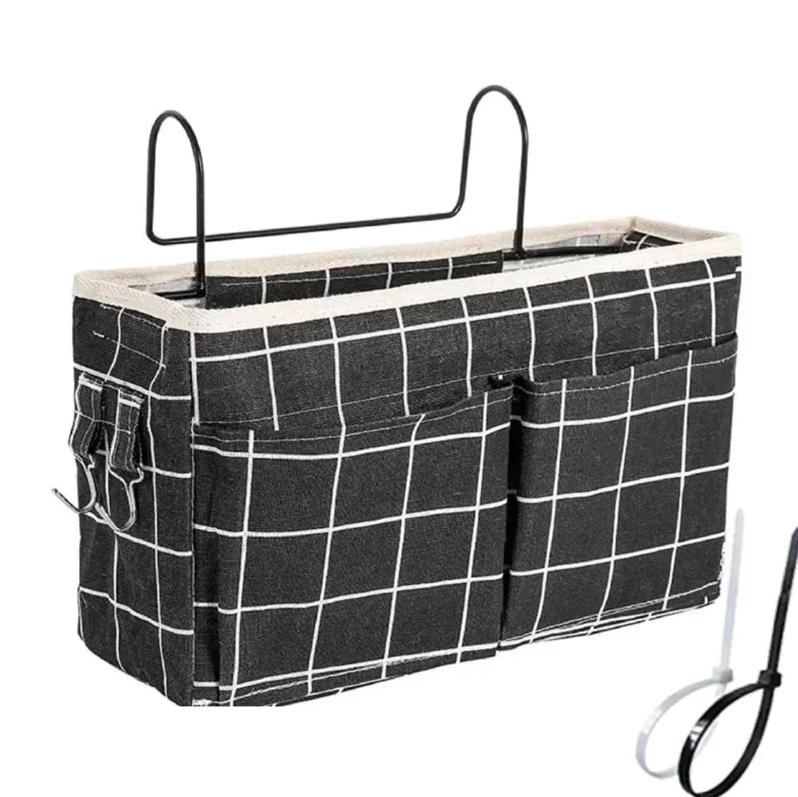 Bedside Fence Storage Box Basket Hanging Bag