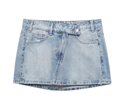 Summer 2024 Women's High-Waist Denim Mini Skirt