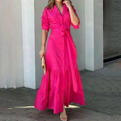 Maxi Dress Hot Pink Casual Dress