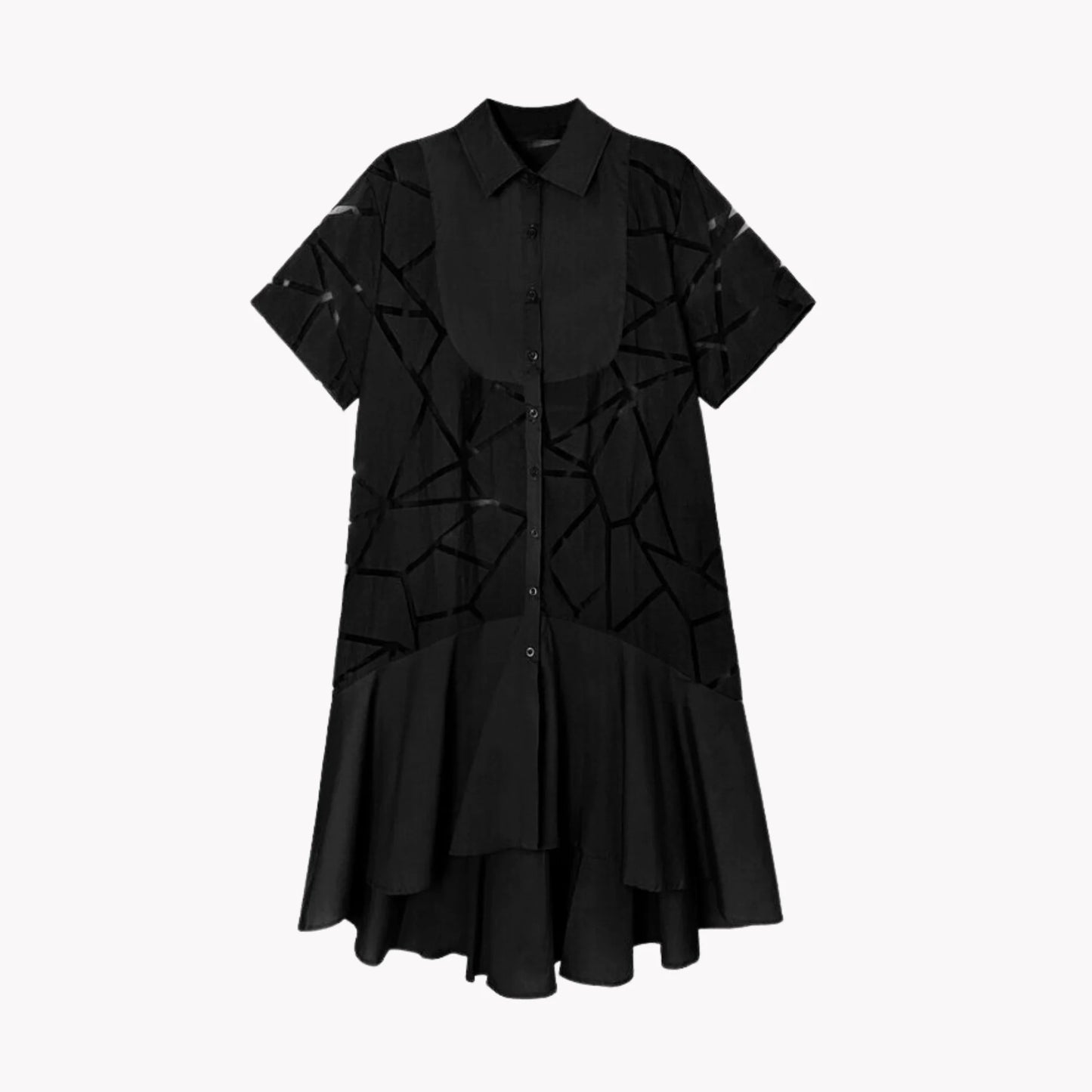 Ruffle Perspective Dress