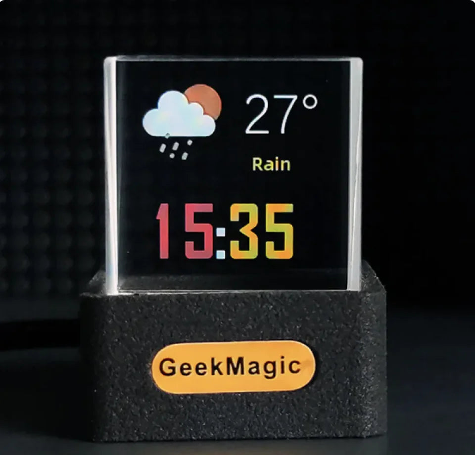 Trendy Mini Transparent WiFi Weather Clock & Display Decor