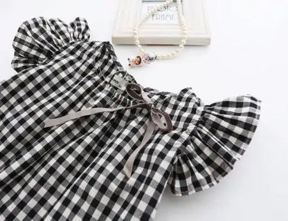 Ruffle Plaid Dress