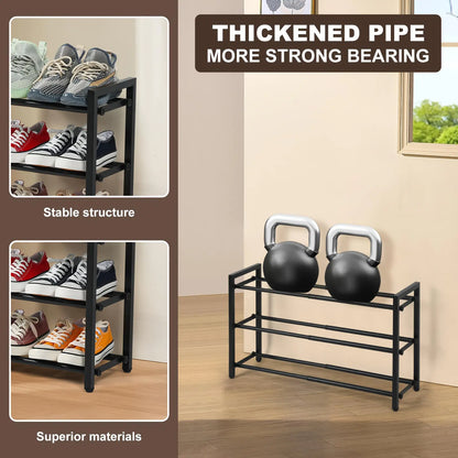 Expandable 3-Tier Metal Shoe Rack