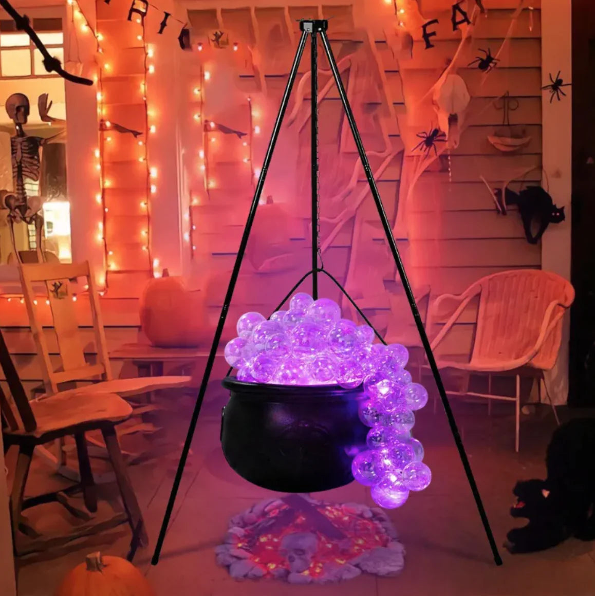 DIY Bubble Cauldron Halloween Decoration Set for Indoor Use