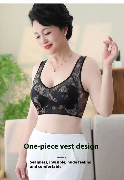 Floral Breeze Wireless Comfort Bra: Effortless Elegance & All-Day Support