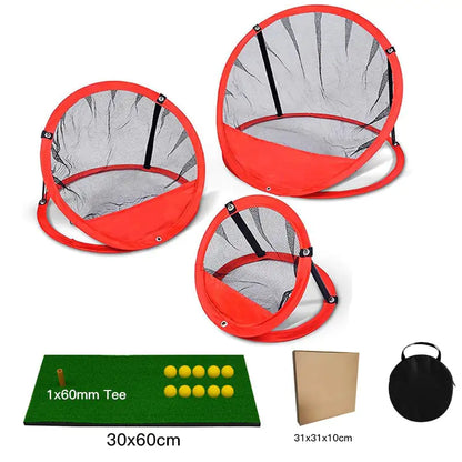 3-Piece Golf Net Set for Indoor & Outdoor Practice