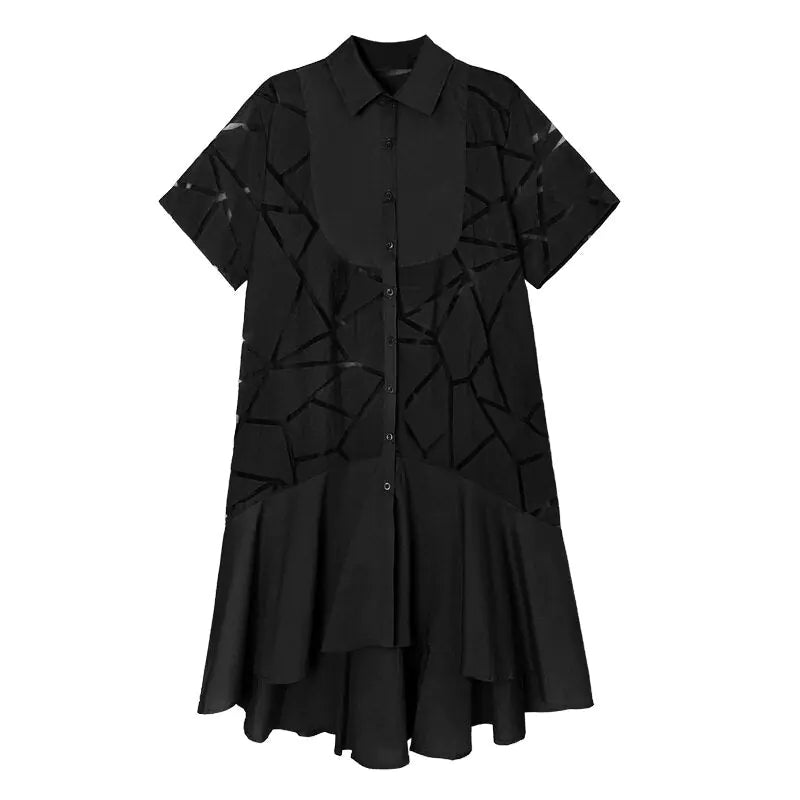 Ruffle Perspective Dress